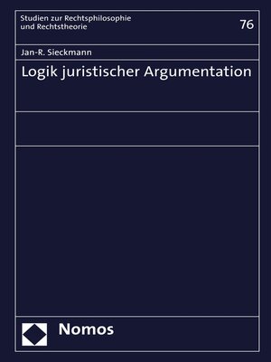 cover image of Logik juristischer Argumentation